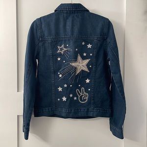 GAP Girls Embroidered Denim Jacket